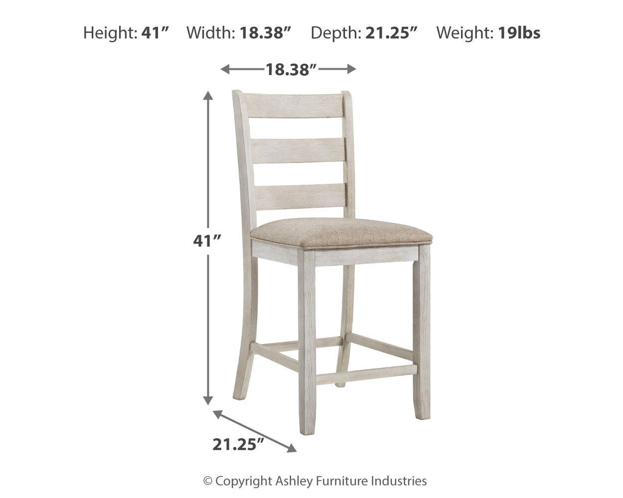 Ashley Express - Mesa de comedor Skempton de altura de mostrador y 4 taburetes
