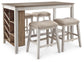 Ashley Express - Mesa de comedor Skempton de altura de mostrador y 4 taburetes