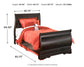 Cama doble estilo trineo Huey Vineyard con tocador con espejo