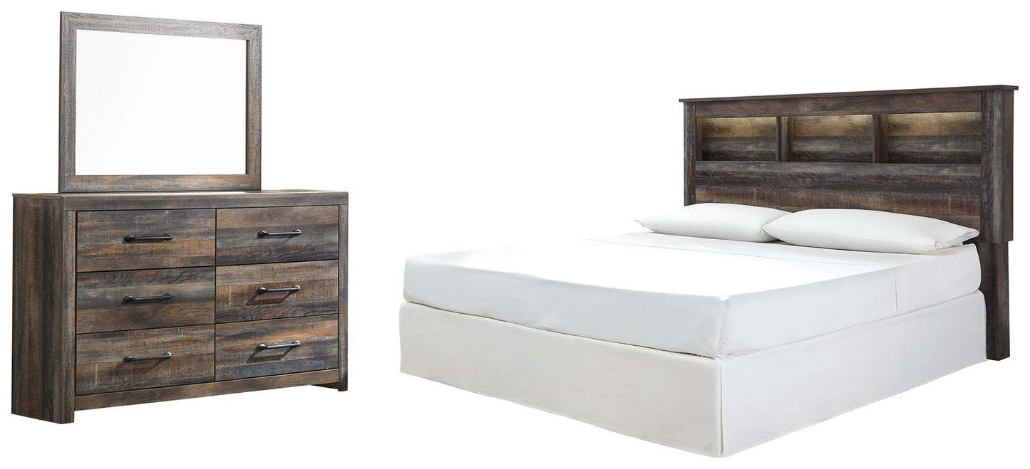 Cabecera con librería Drystan King/California King y tocador con espejo