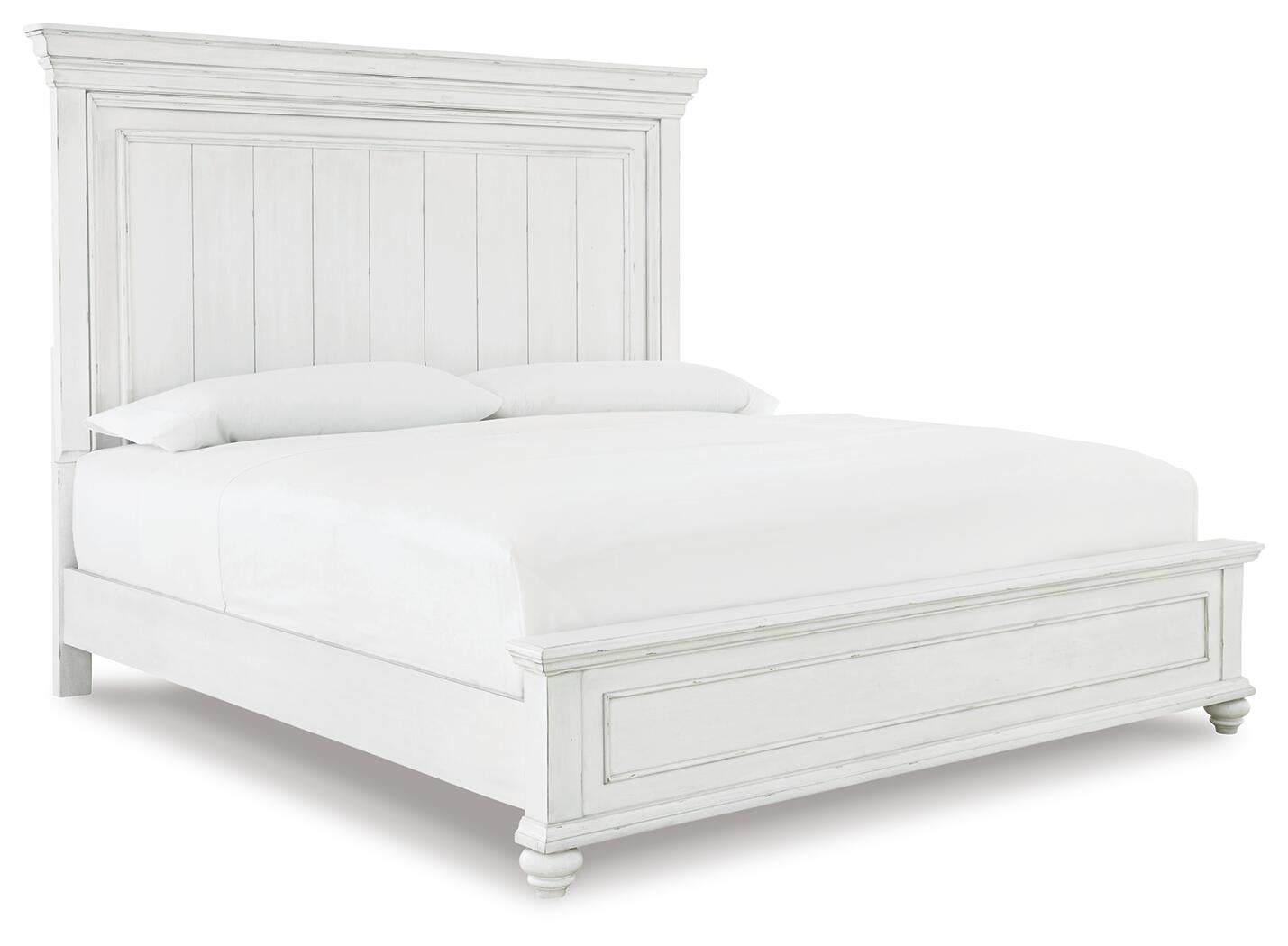 Cama Kanwyn Queen con paneles y tocador con espejo