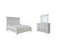 Cama Kanwyn Queen con paneles y tocador con espejo