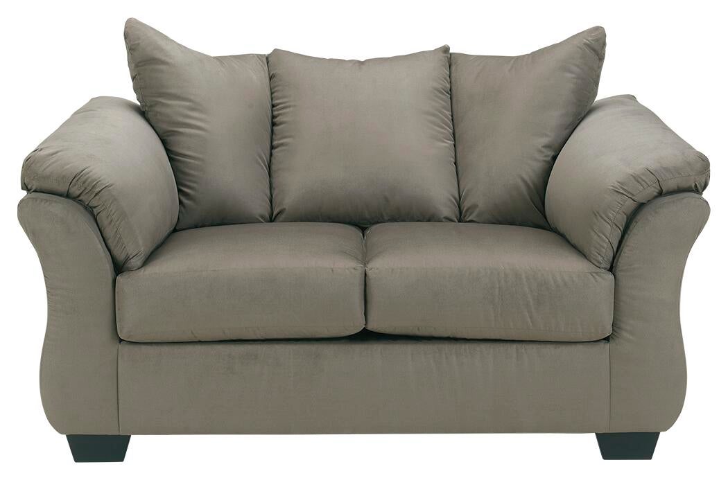 Sofá, loveseat, silla y otomana