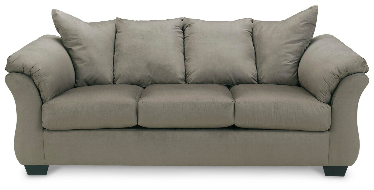 Sofá, loveseat, silla y otomana