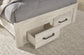 Cama completa Cambeck con 4 cajones de almacenamiento, cómoda con espejo, cómoda y mesita de noche