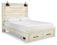 Cama Queen Cambeck con dos cajones y tocador con espejo