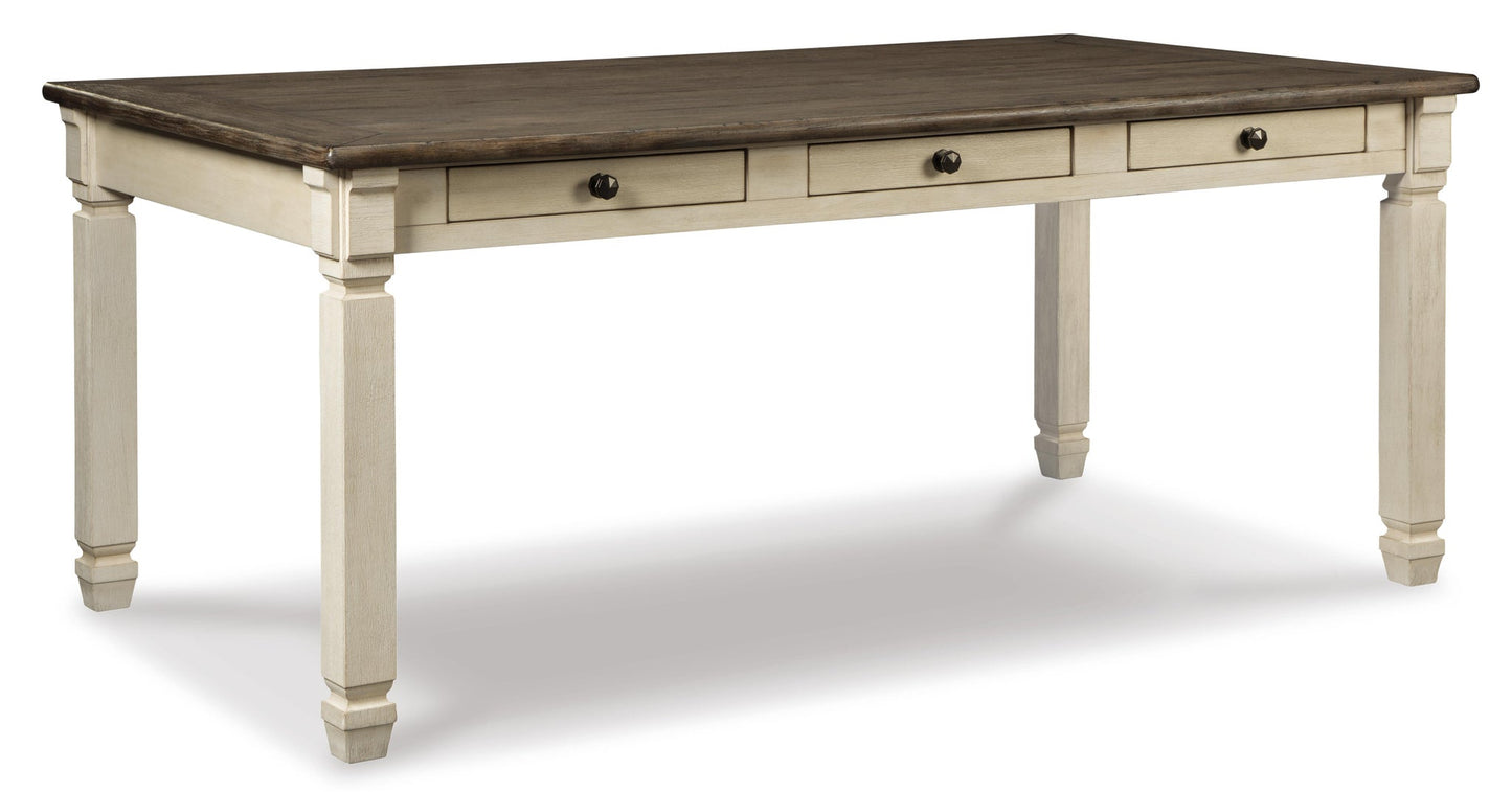 Mesa de comedor Bolanburg, 2 sillas y 2 bancos