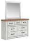 Savonport King Panel Bed with Storage, Dresser and Mirror