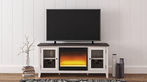Ashley Express - Mueble para TV Dorrinson de 60" con chimenea eléctrica