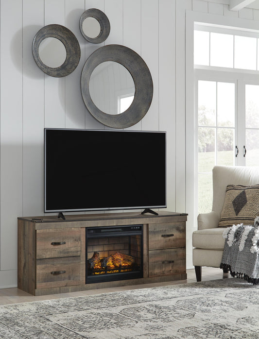 Ashley Express - Mueble de TV Trinell con chimenea eléctrica