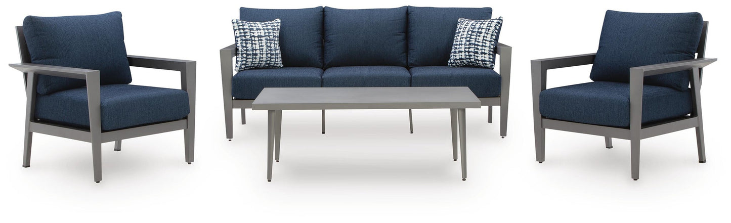 Conjunto de sofá, sillas y mesa Gali (4 piezas)